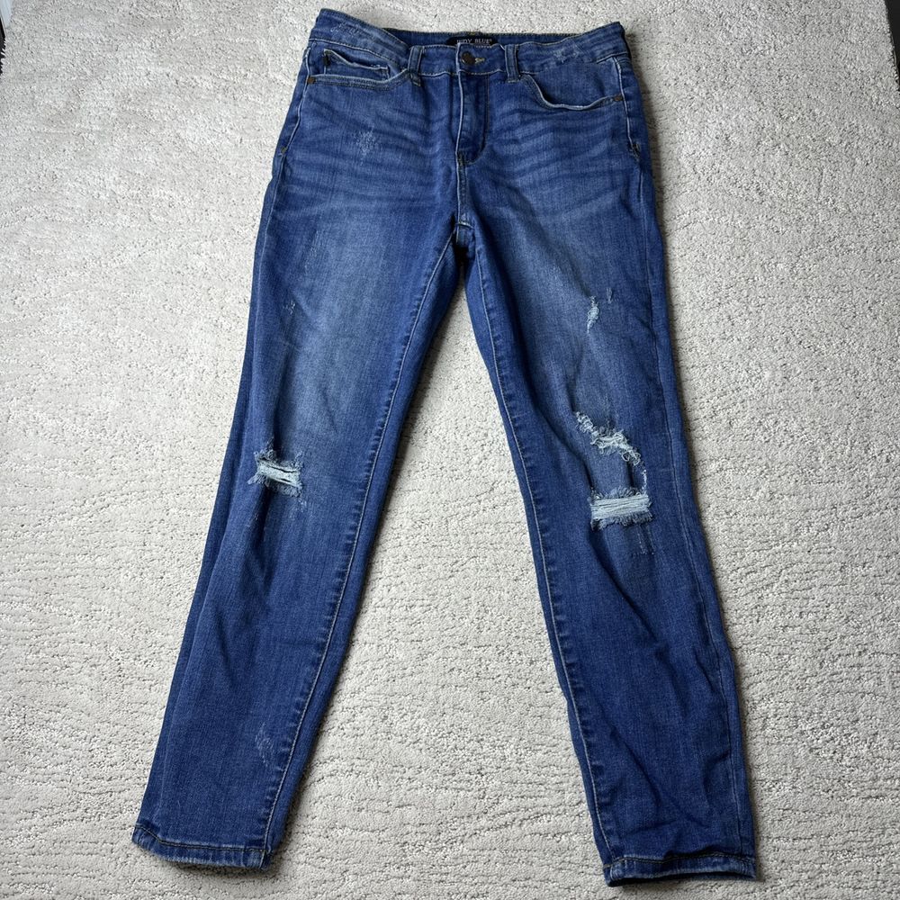 Women's Judy Blue 30 Relaxed Fit Tummy Control Distressed Jeans
